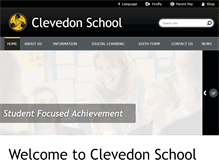 Tablet Screenshot of clevedonschool.org.uk